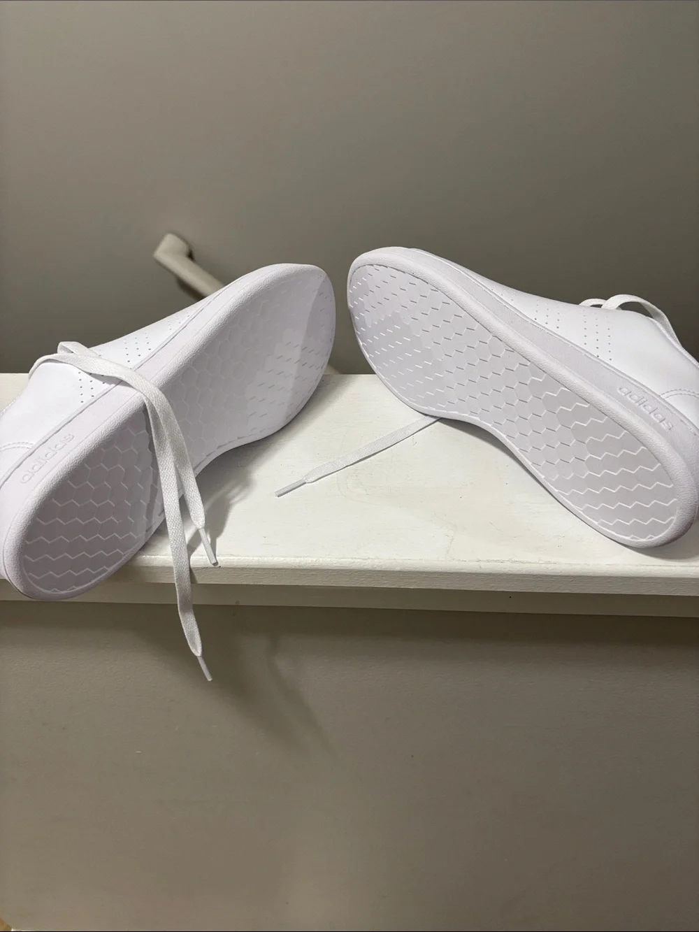 adidas White Low-Top Leather Sneakers
